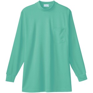 桑和 50128 長袖ローネックTシャツ(胸ポケット付き) Mサイズ ミントグリーン(101) SOWA