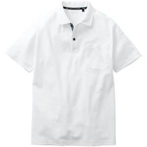 桑和 7325-51 半袖ポロシャツ(胸ポケット付き) LLサイズ ホワイト(0) G.G.