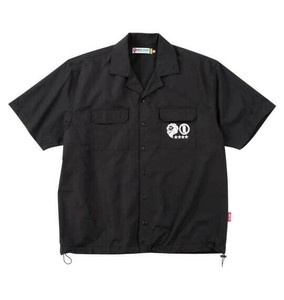 NESTA BRAND ビッグサイズ メンズ オープンカラー半袖シャツ ブラック  3L 4L 5L 6L 8L