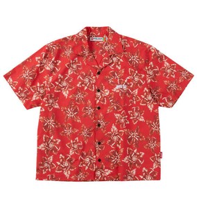 NESTA BRAND ビッグサイズ メンズ ボタニカル柄オープンカラー半袖シャツ レッド  3L 4L 5L 6L 8L