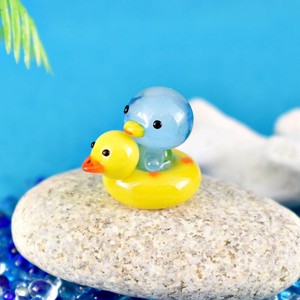 [ガラス細工]アヒル浮輪ペンギン