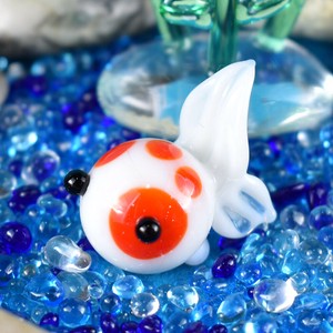 [ガラス細工]赤ブチ金魚