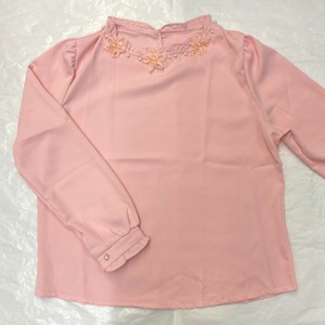 【即納現品50%off】TS103s-pi-one シフォンシャツ イミテーションパール フラワーモチーフ 上品 カジュアル