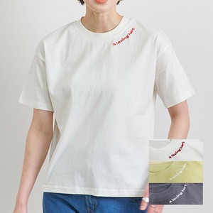 ★首元ワンポイント刺繍ロゴTシャツ　SS【2025新作】