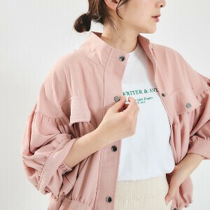短款夹克 褶边/木耳边 束腰夹克