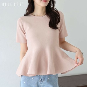 Sweater/Knitwear Knit Tops Short Sleeve Peplum [2025 NEW]