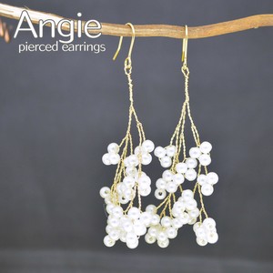 再入荷【Angie】メニーストリング＆パール アレンジ ピアス／イヤリング 4タイプ