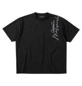 in the attic ビッグサイズ メンズ 刺繍ジャガード半袖Tシャツ ブラック  3L 4L 5L 6L