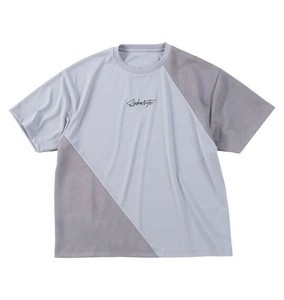 in the attic ビッグサイズ メンズ スエード切替半袖Tシャツ グレー  3L 4L 5L 6L