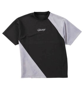 in the attic ビッグサイズ メンズ スエード切替半袖Tシャツ ブラック  3L 4L 5L 6L