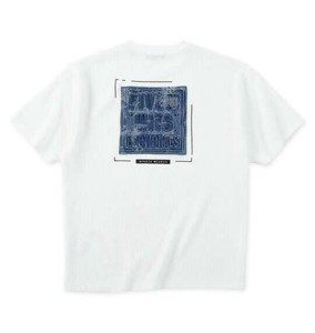 in the attic ビッグサイズ メンズ デニムエンボスプリントジャガード半袖Tシャツ ホワイト  3L 4L 5L 6L