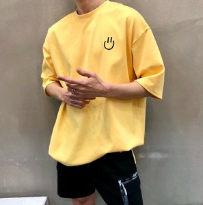 【2025春夏新作】7色展開スマイルロゴ刺繍半袖Tシャツ