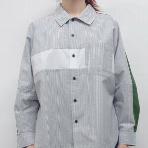 衬衫 切换 羽织 竖纹 衬衫 春夏