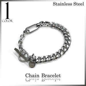 ■2025新作■アクセントマンテルチェーンブレスレット ステンレス シルバー メンズ アクセサリー