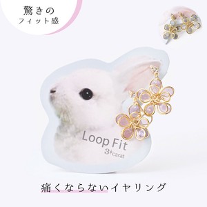 Clip-On Earrings Earrings Nickel-Free Flower Made in Japan