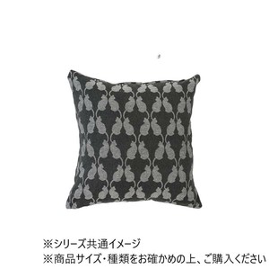 クッションカバー ジャガード キャット グレー 15624883364