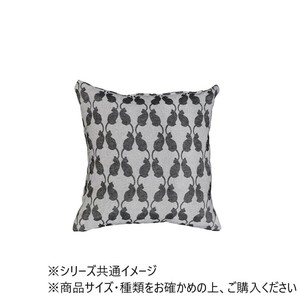 クッションカバー ジャガード キャット ブラック 15624883367