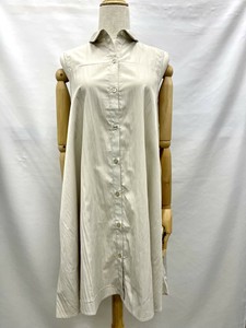 Casual Dress Sleeveless Front Opening With collar S/S