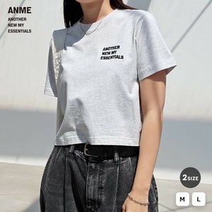 ANME エンブロイダリー ロゴ ショート丈 Tシャツ