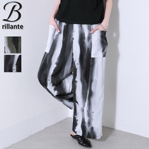マーブルストライプ　サテンタッチワイドパンツ　2025ss春夏　BRILLANTE東京