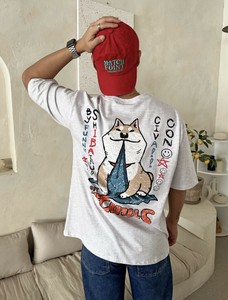 【2025春夏新作】スマイルSHIBAユニークイラストTシャツ