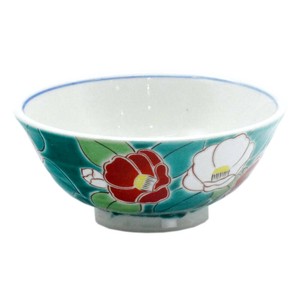 Kutani ware Seikou-kiln Rice Bowl Camellia Made in Japan 1-sets 5-pcs Made in Japan