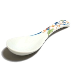 九谷焼 青郊窯レンゲ 桜 四季の花SK-446（5点/1セット） 日本製 made in Japan