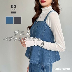 デニムビスチェ デニム フロントジップキャミソール ビスチェ キャミソール フロントジップ フレア