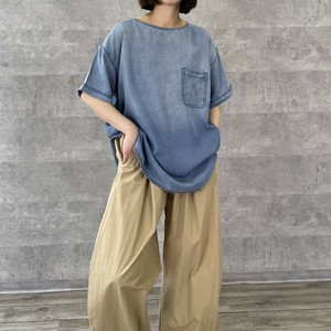 Button Shirt/Blouse Tencel Denim