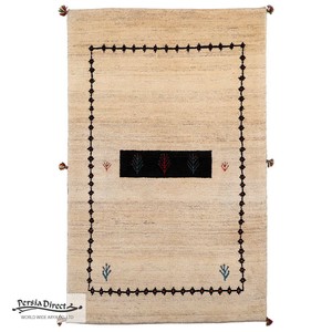 ギャッベ ペルシャ イラン オーガニックウール ラグ 絨毯 ラグサイズM（約150×200cm）G1501　120×188cm