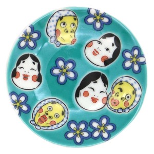 Kutani ware Seikou-kiln Small Plate Hyotoko Okame Made in Japan 1-sets 5-pcs Made in Japan