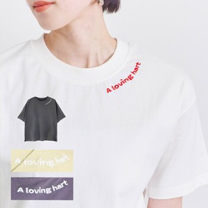 ★首元ワンポイント刺繍ロゴTシャツ　SS【2025新作】