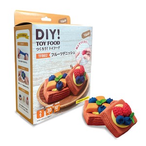 TFB02　フルーツデニッシュ／ねんどでつくるトイフード★プレゼント・工作に最適！！