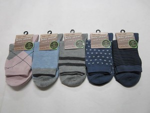 婦人綿混柄ソックス