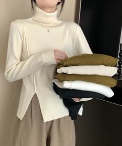 国内即納 タートルネックニットトップス レディース
