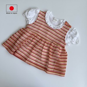 【日本製】綿100％Tシャツ付きチュニック　 #オレンジ　78228