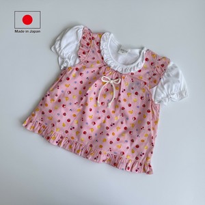 【日本製】綿100％Tシャツ付きチュニック　 #ピンクフルーツ　73207