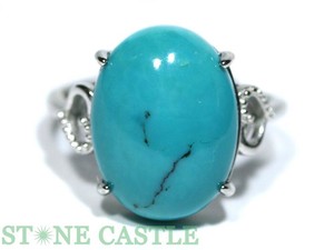 ☆一点物☆【リング】天然ターコイズ オーバル型 (3A) 約12x16mm No.11 【天然石 パワーストーン】