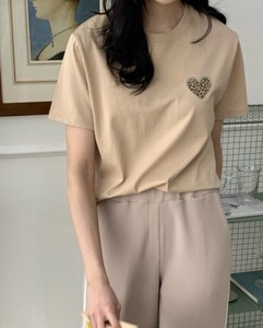 【2025春夏新作】レオパードハートポイントTシャツ