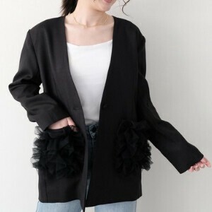 夹克 薄纱流苏 口袋