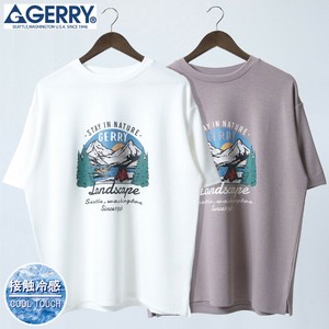 【25SS新作】GERRY 接触冷感 とろみポンチ フロントプリント 半袖T-shirt