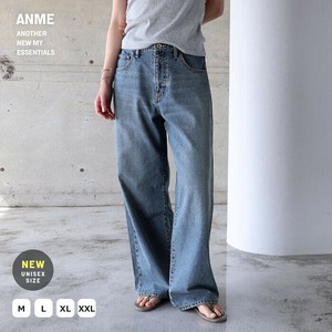 ルーズ デニム ストレート ワイド パンツ