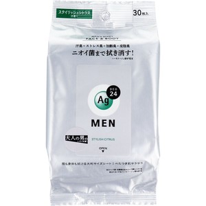 エージー24メン メンズシート フェイス＆ボディ用 スタイリッシュシトラスの香り 30枚入