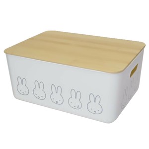 【収納用品】ミッフィー バンブーフタ付き収納ケース L