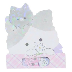 【フレークシール】フルフルシール なにしてるの こねこ