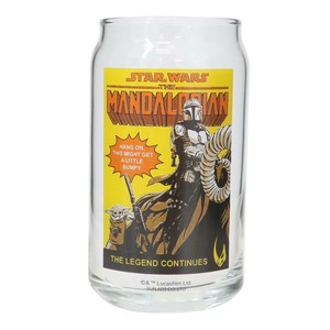 【タンブラー】スターウォーズ 缶型グラス マンダロリアン＆グローグー イエロー