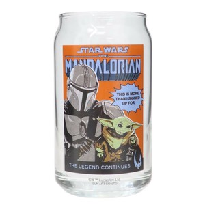 【タンブラー】スターウォーズ 缶型グラス マンダロリアン＆グローグー オレンジ
