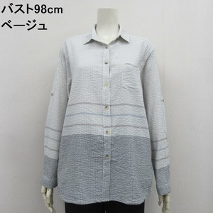【30%OFF】【UV対策・接触冷感】サッカー地ストライプx格子柄シャツジャケット 60758