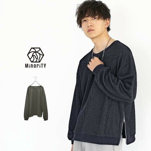 [MinoriTY] T-shirt Crew Neck Sheer Cut-and-sew
