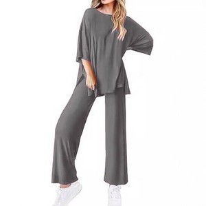 Pantsuit Ladies fashion Short Sleeve Set of 2